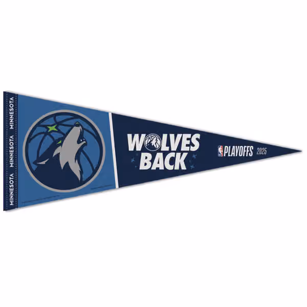 Minnesota Timberwolves Wolves Back Premium NBA Pennant view 1
