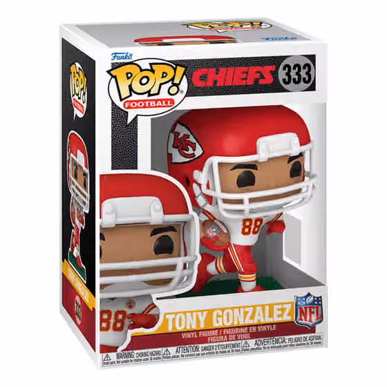 Funko POP! #333 Tony Gonzalez Kansas City Chiefs Vinyl NFL Figure view 1