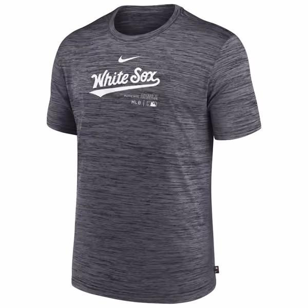 Chicago White Sox 2024 MLB Authentic Practice Nike Velocity T-Shirt Gray view 1