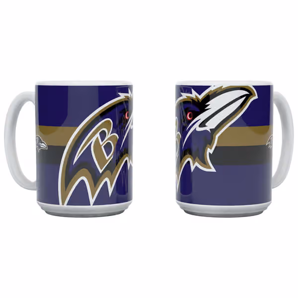 Baltimore Ravens Triple Logo Jumbo NFL Mug (450 ml) view 1