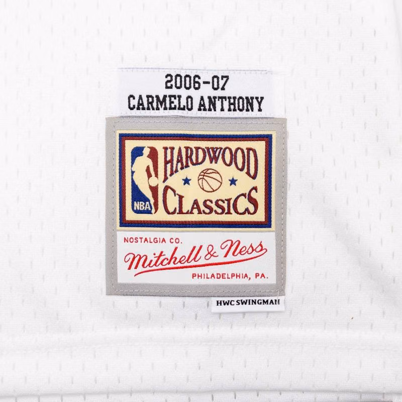 Carmelo Anthony #15 Denver Nuggets 2006-07 Mitchell & Ness Swingman NBA Jersey White view 3