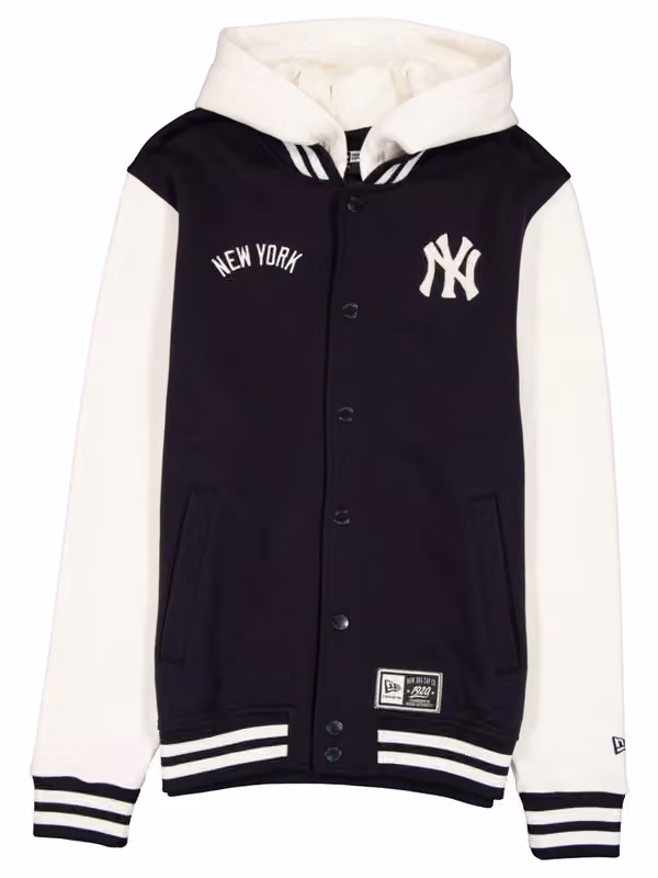 New York Yankees Letterman Hooded MLB Jacket Navy view 1