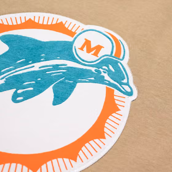 Miami Dolphins Swing Pass NFL Rewind Club Crew Beige view 3