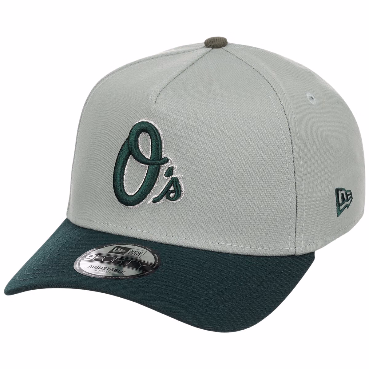 Baltimore Orioles MLB Everest x Dark Green FASHION CORE New Era 9FORTY A-Frame detail view