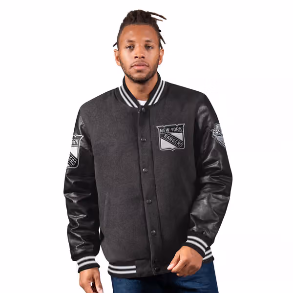 New York Rangers First Rounder Starter NHL Varsity Wool Jacket view 1
