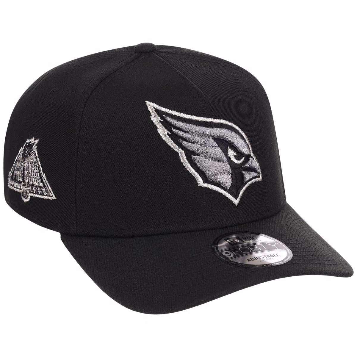 Arizona Cardinals NFL Liquid Titanium New Era 9FORTY front view