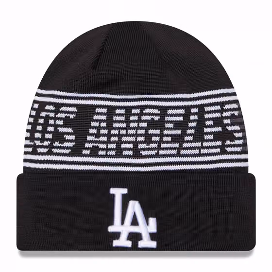 Los Angeles Dodgers Black Colorway 2024 MLB Clubhouse New Era Beanie Knit product photo