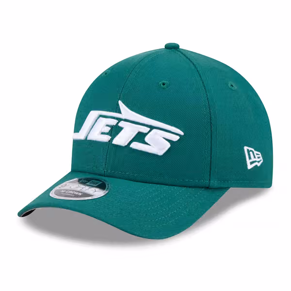 New York Jets NFL Team Logo New Era 9FORTY M-Crown Snapback Cap Green product photo