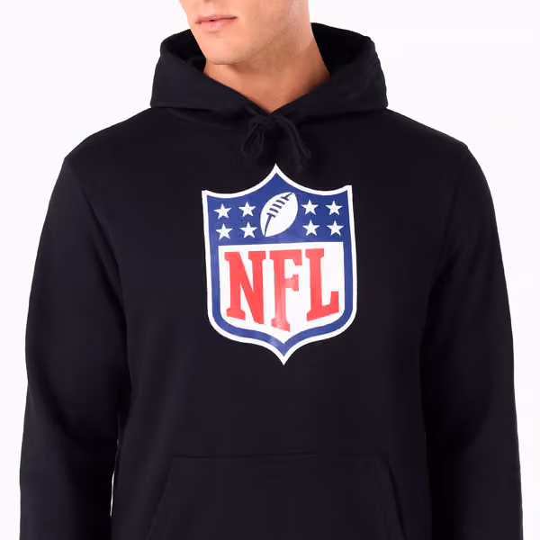 NFL Shield Logo Hoodie New Era NFL Sweatshirt Black view 3