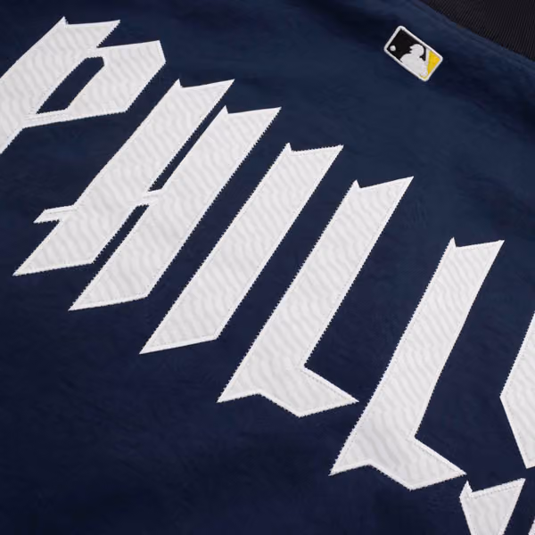 Philadelphia Phillies 2024 City Connect MLB Authentic Nike Bomber Jacket Navy view 4