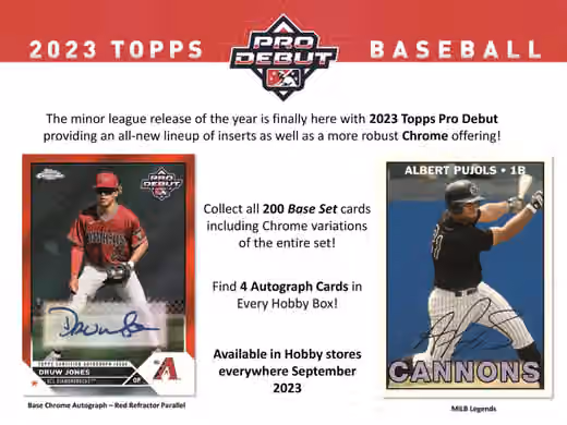 2023 Topps Pro Debut Baseball MiLB Jumbo Box view 2