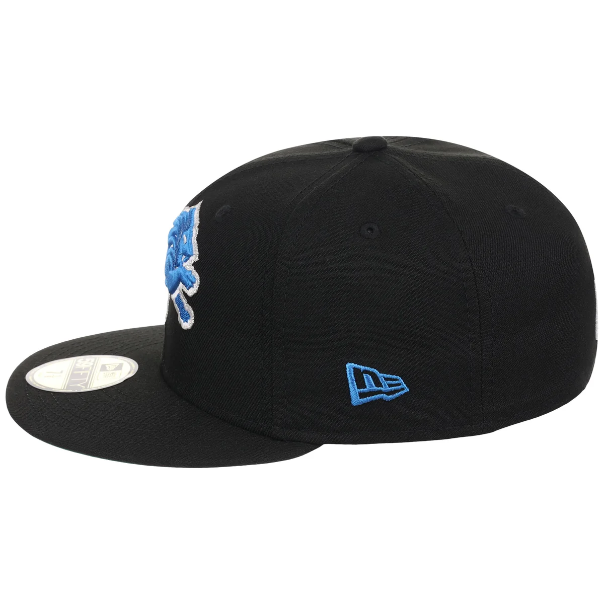 Detroit Lions NFL Black Dome New Era 59FIFTY detail view