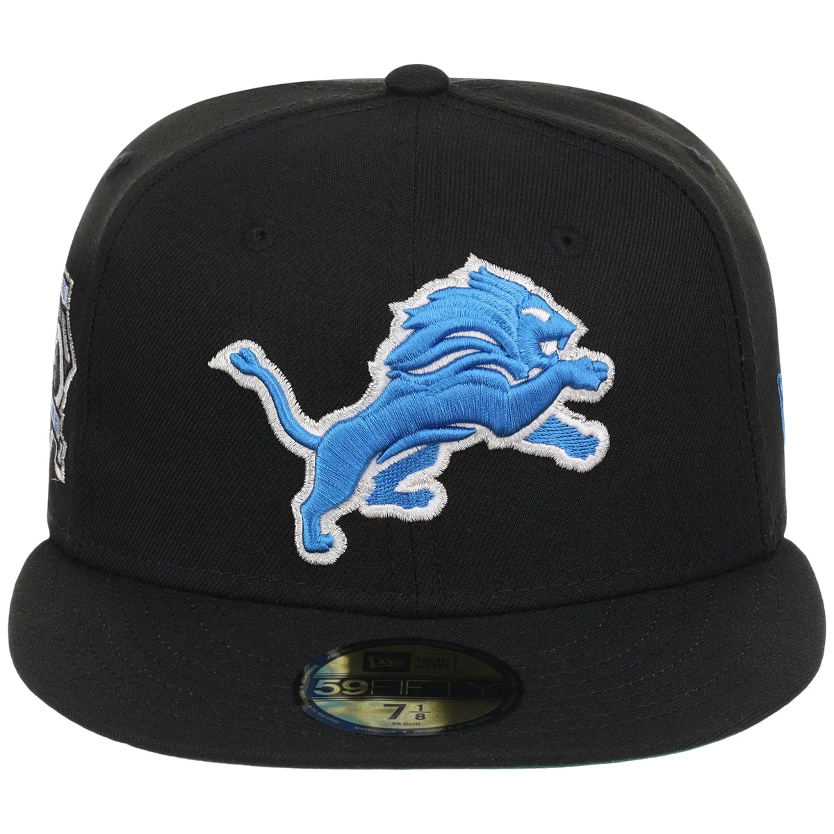 Detroit Lions NFL Black Dome New Era 59FIFTY detail view