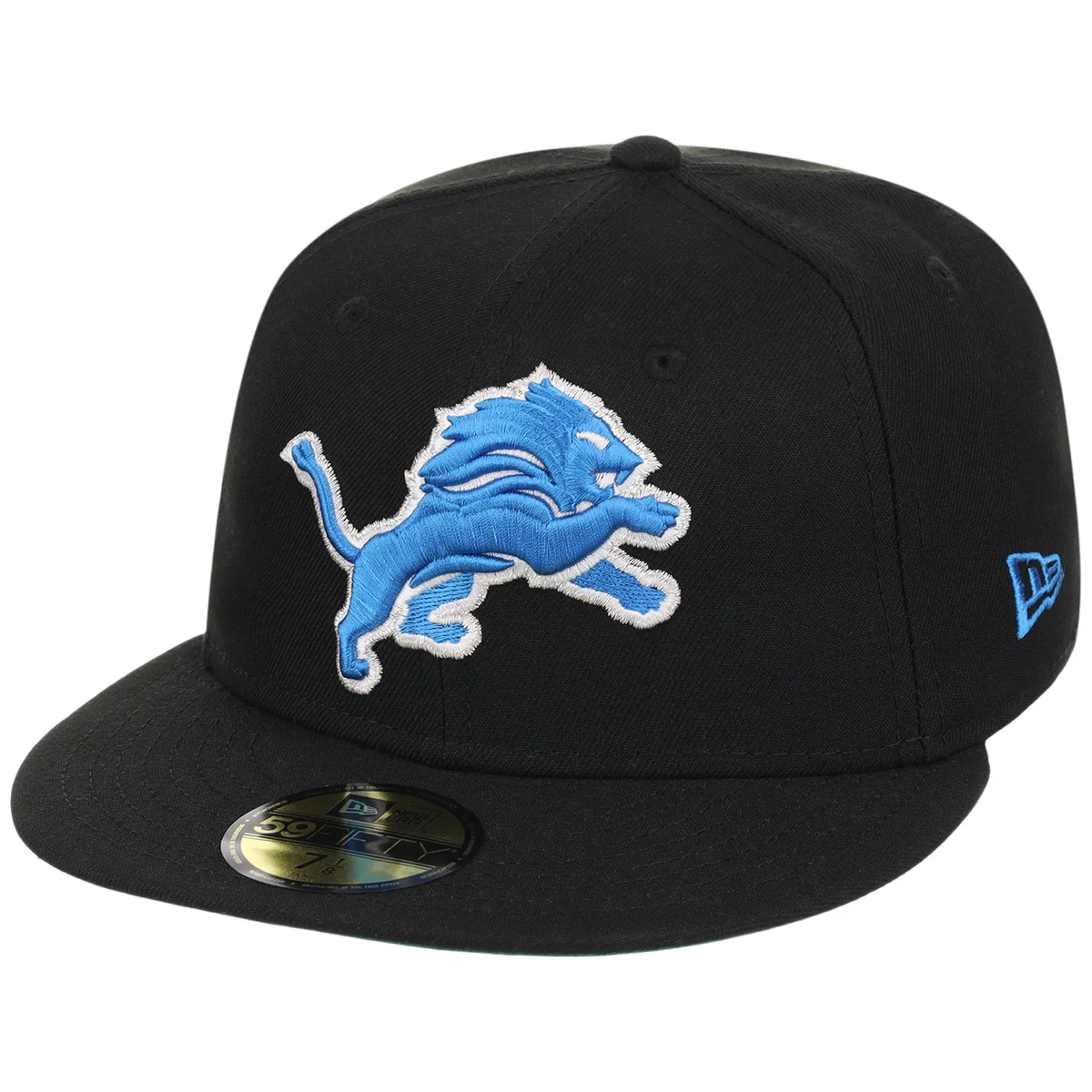 Detroit Lions NFL Black Dome New Era 59FIFTY detail view