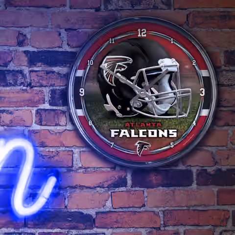 Atlanta Falcons WinCraft Chrome NFL Wall Clock view 3