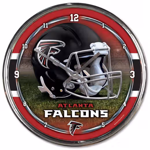 Atlanta Falcons WinCraft Chrome NFL Wall Clock view 1