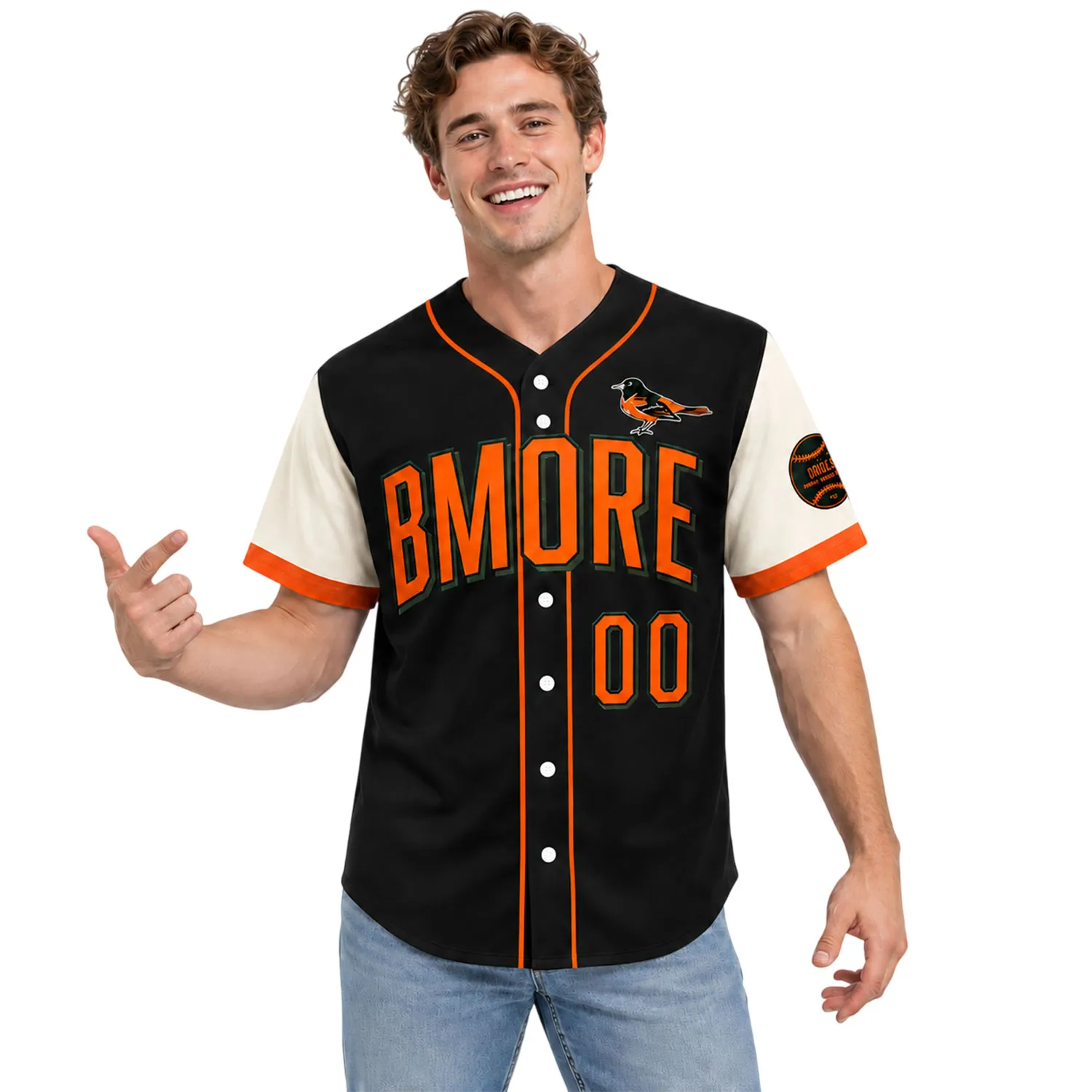 Orioles Baseball Jersey Throwback Elite Custom Tee