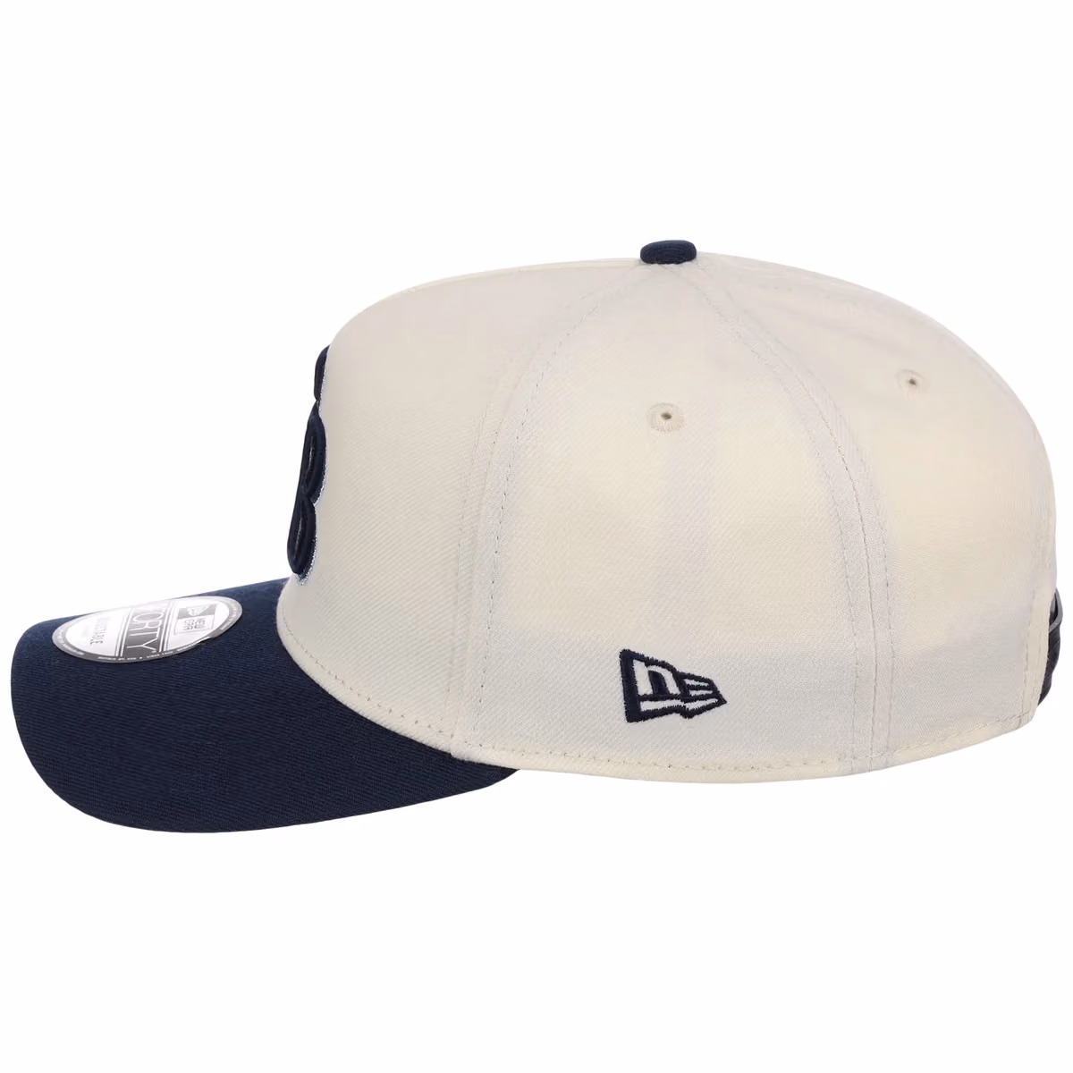 Tampa Bay Rays MLB Chrome x Navy FASHION CORE New Era 9FORTY A-Frame detail view