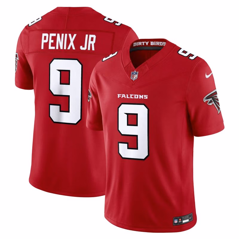 Michael Penix Jr. #9 Atlanta Falcons 2026 Stitched Limited NFL Jersey Red view 1