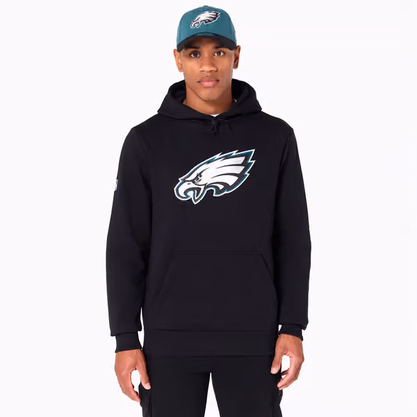 Philadelphia Eagles Logo Hoodie New Era NFL Sweatshirt Black view 1