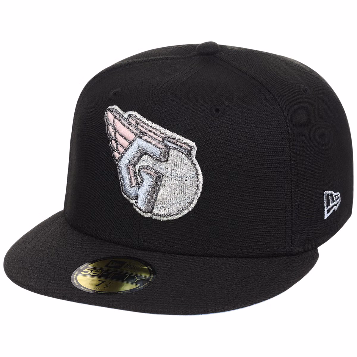 Cleveland Guardians MLB Pewter Skies New Era 59FIFTY detail view