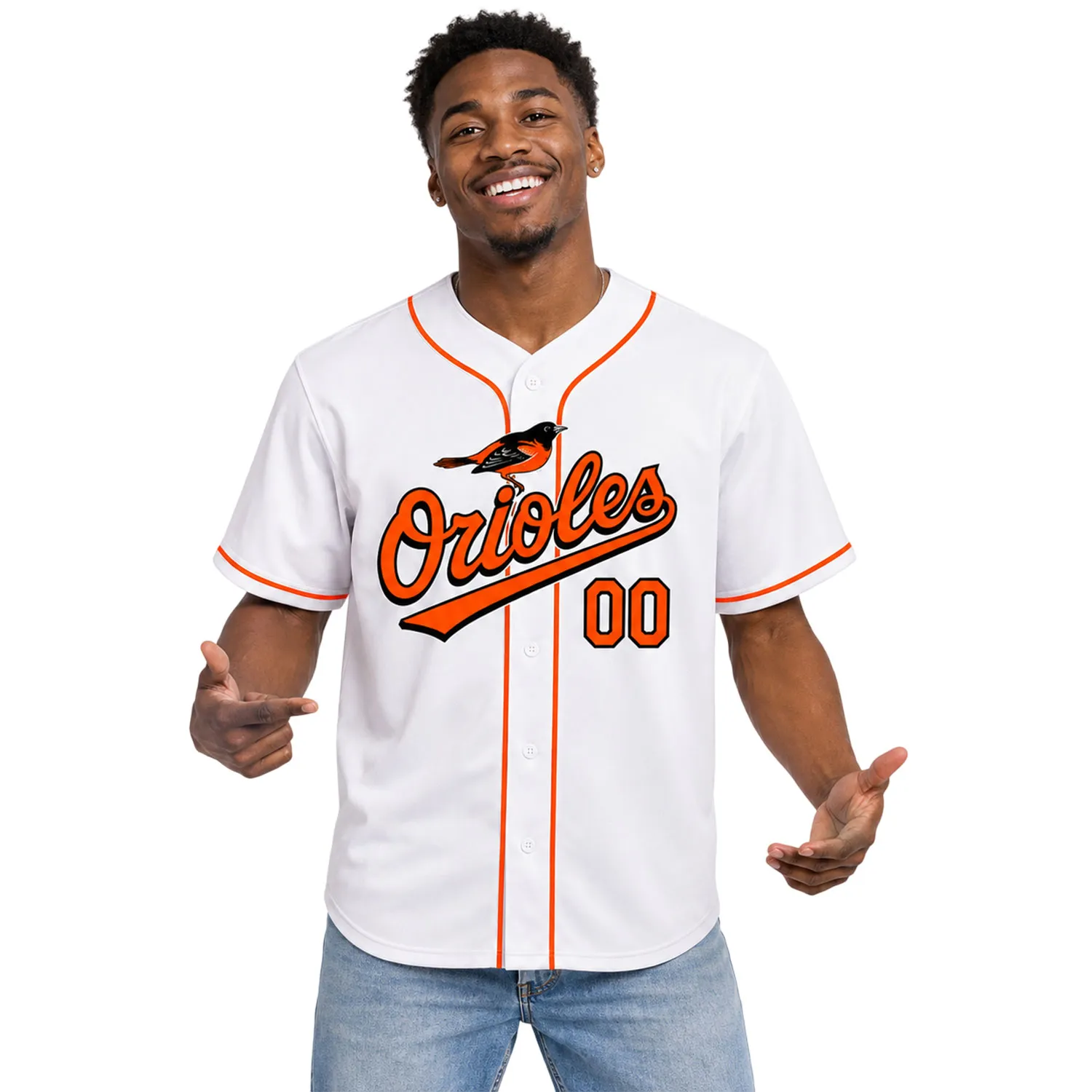 Orioles White Jersey Custom Exclusive Shirt