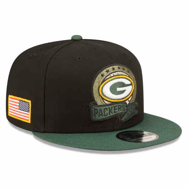 Green Bay Packers 2022 NFL On-Field Salute to Service New Era 9FIFTY Snapback Cap product photo