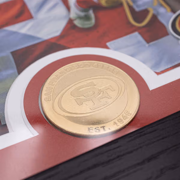 Christian McCaffrey San Francisco 49ers Artist Proof Bronze Coin NFL Photo Frame view 2