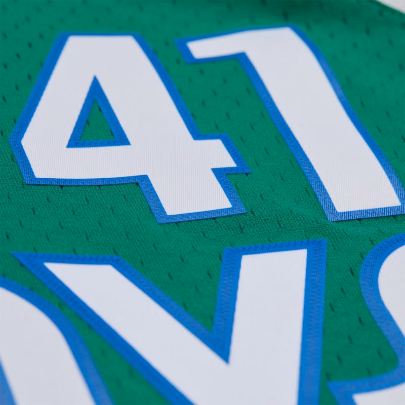 Dirk Nowitzki #41 Dallas Mavericks 2004-05 Swingman NBA Jersey Green view 4