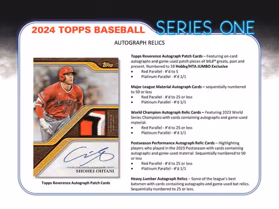 2024 Topps Series 1 Baseball MLB Hobby Box view 5