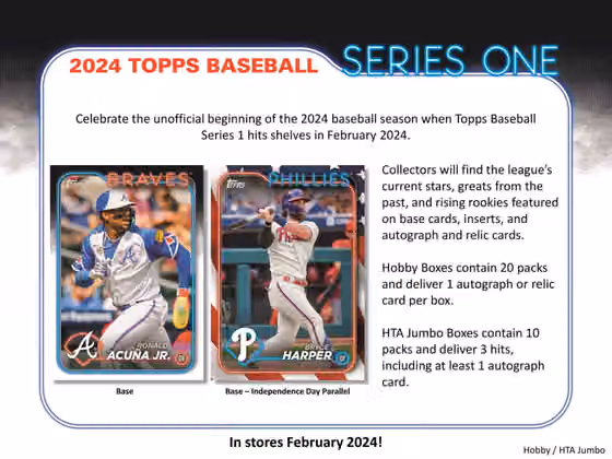 2024 Topps Series 1 Baseball MLB Hobby Box view 2