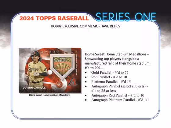 2024 Topps Series 1 Baseball MLB Hobby Box view 4