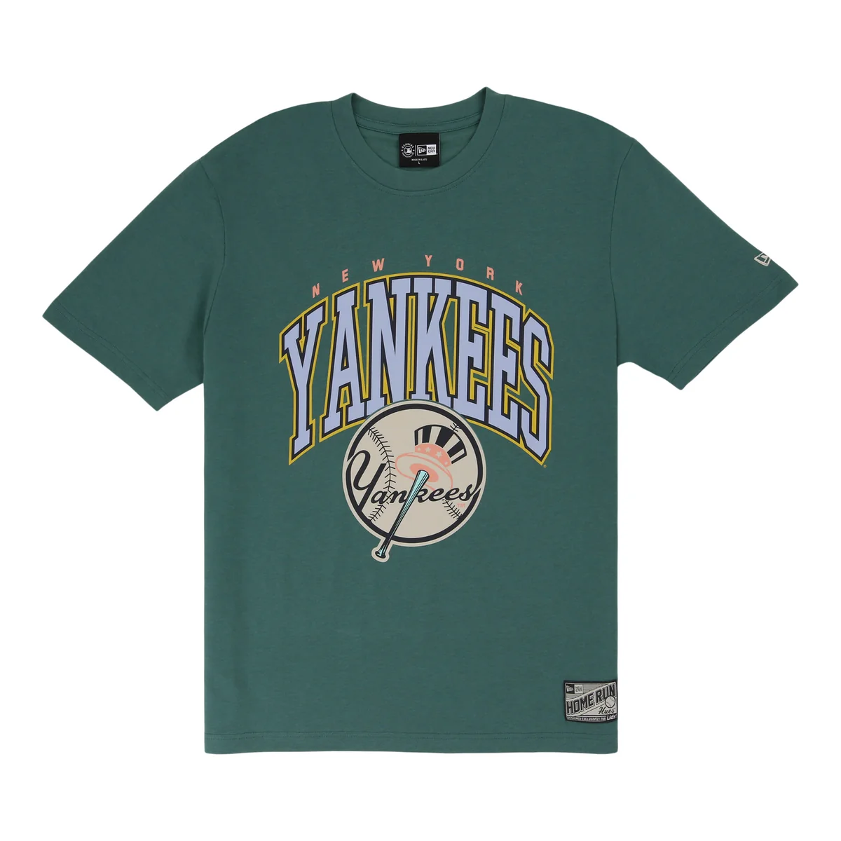 New York Yankees Spring Color Collection New Era Teal Tee front view
