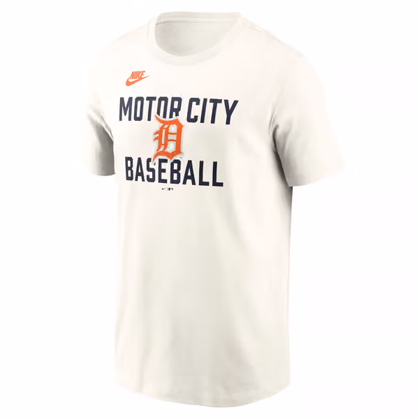 Detroit Tigers Cooperstown 70s Inspired MLB T-Shirt Cream view 1