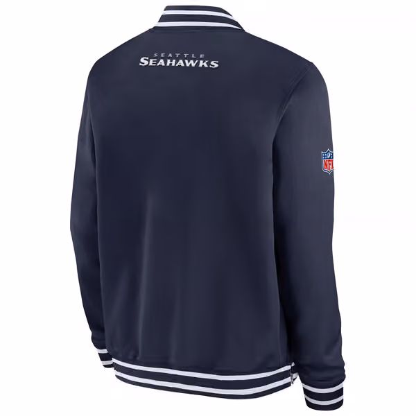 Seattle Seahawks NFL Sideline Nike Coach Bomber Jacket view 3