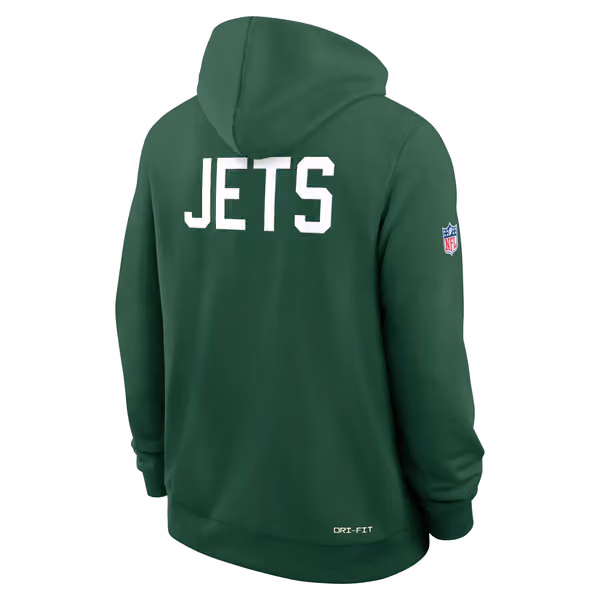 New York Jets 2025 NFL Sideline Nike Vintage Alternate Hoodie Green view 3