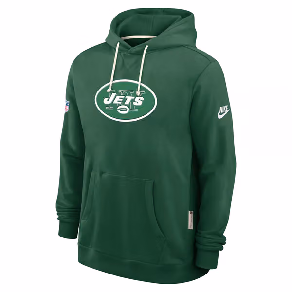 New York Jets 2025 NFL Sideline Nike Vintage Alternate Hoodie Green view 2