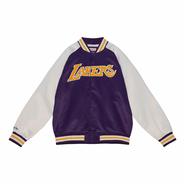 Los Angeles Lakers Primetime Mitchell & Ness Lightweight Satin NBA Jacket view 1