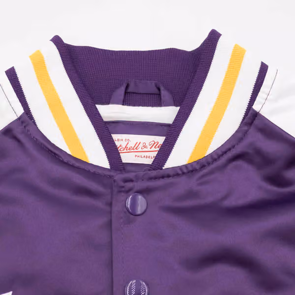 Los Angeles Lakers Primetime Mitchell & Ness Lightweight Satin NBA Jacket view 4