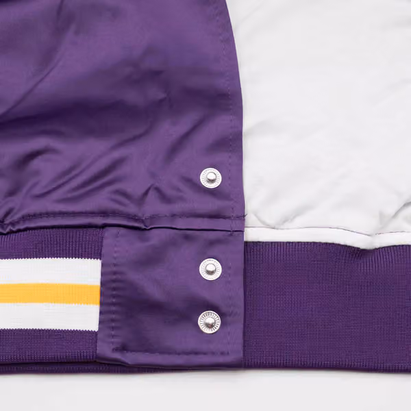 Los Angeles Lakers Primetime Mitchell & Ness Lightweight Satin NBA Jacket view 5