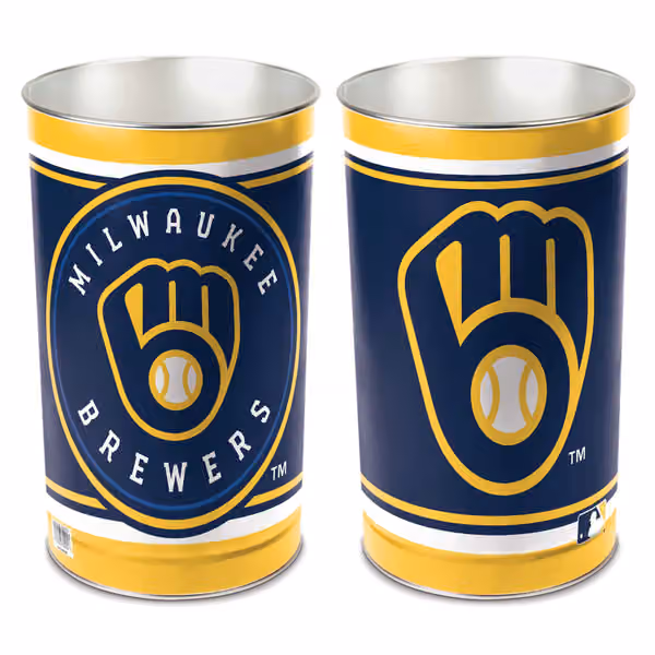 Milwaukee Brewers WinCraft Metal MLB Wastebasket view 1