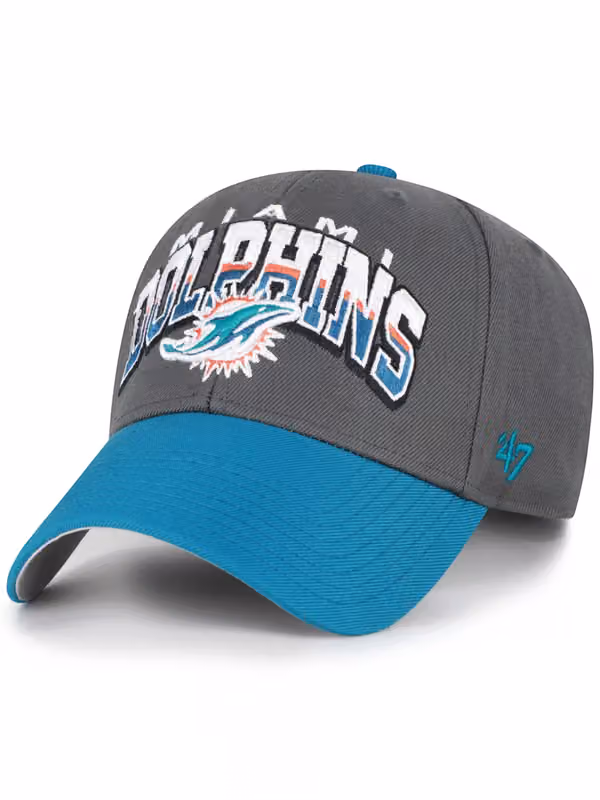 Miami Dolphins Split Block MVP NFL Cap Gray product photo