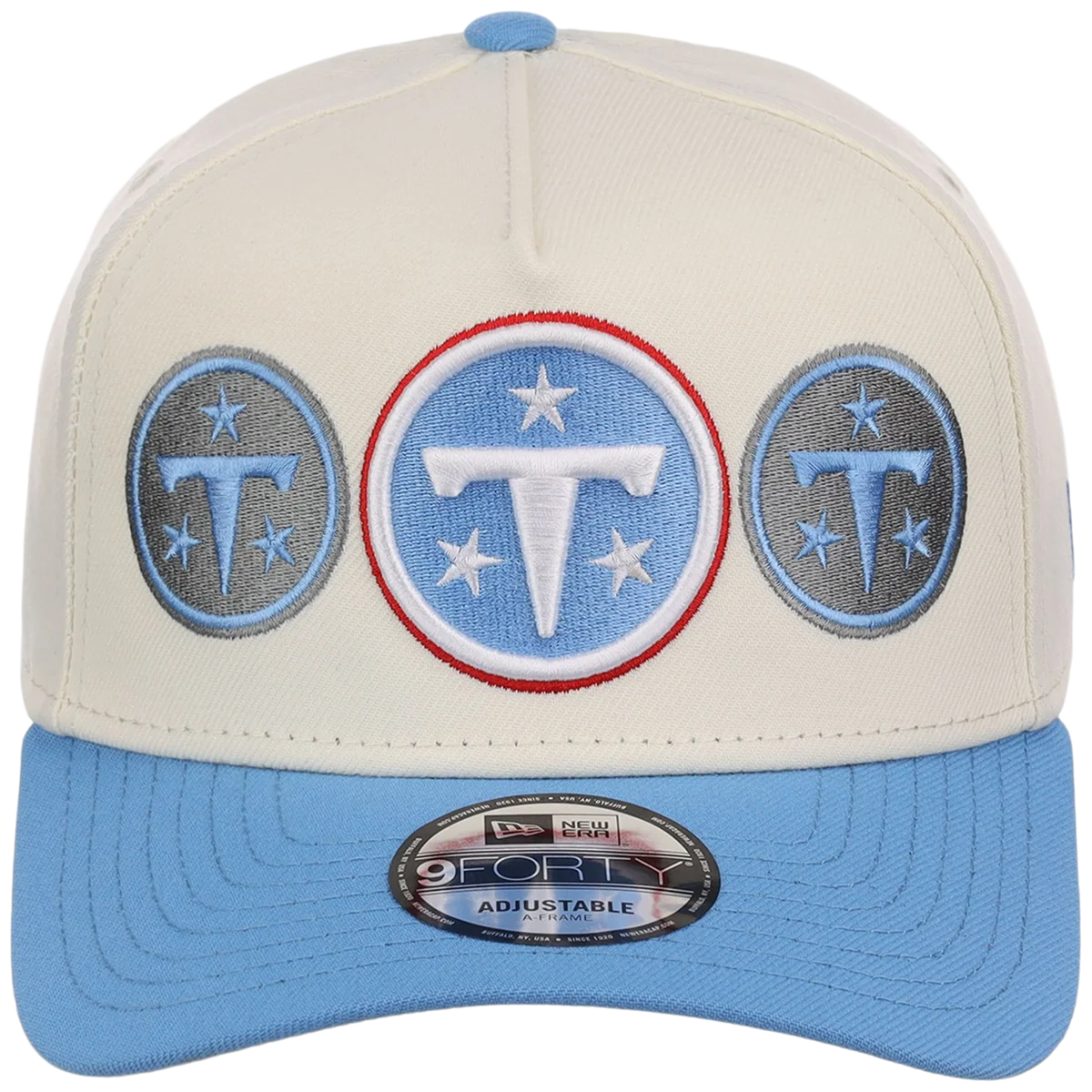Tennessee Titans NFL Seismic New Era 9FORTY A-Frame detail view