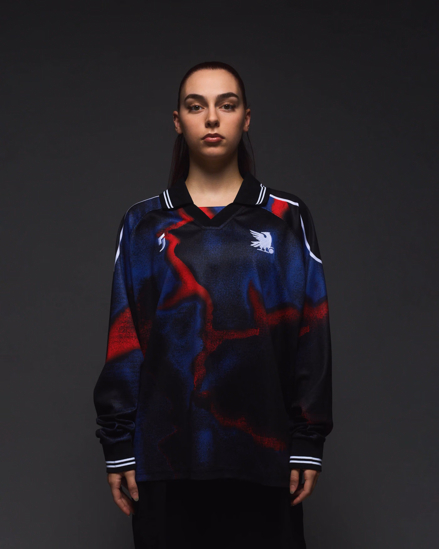 Jersevo Custom Personalized Japan Longsleeve Polo front view
