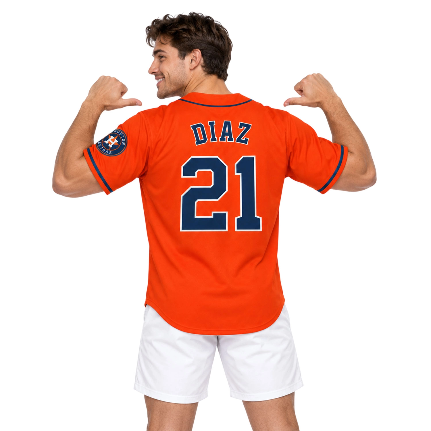 Yainer Diaz Astros Jersey Vibrant Orange Alternate