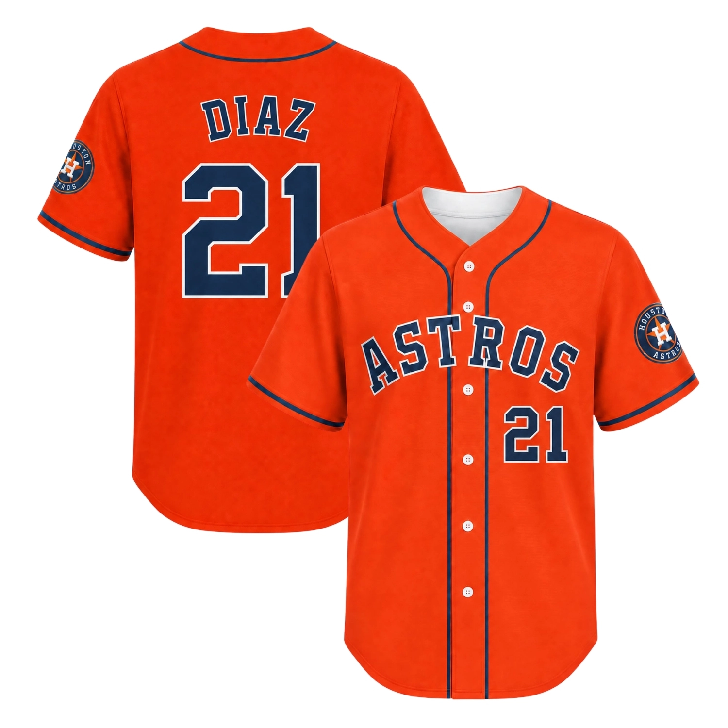Yainer Diaz Astros Jersey Vibrant Orange Alternate