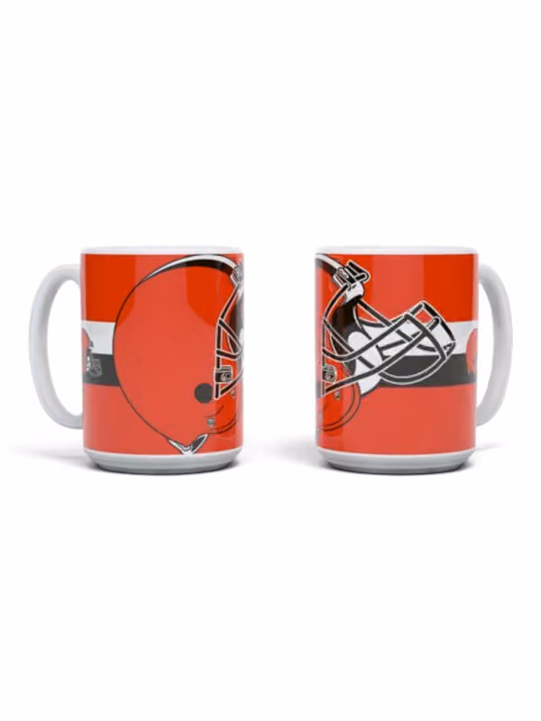 Cleveland Browns Triple Logo Jumbo NFL Mug (450 ml) view 1