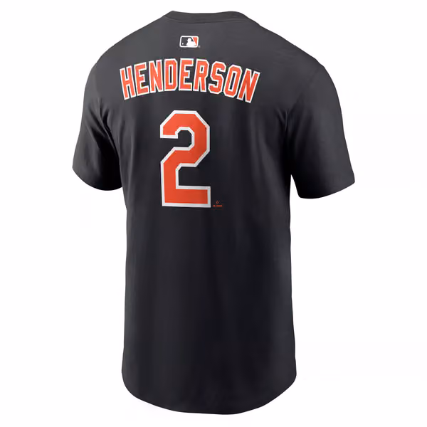 Gunnar Henderson #2 Baltimore Orioles Player MLB T-Shirt Black view 3