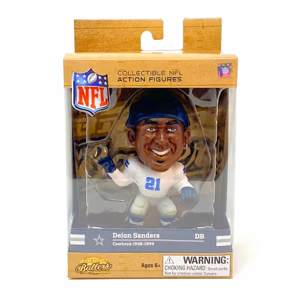 Deion Sanders Dallas Cowboys Big Shot Ballers Legends NFL Figure view 2