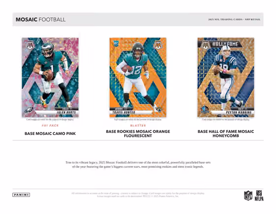2025 Panini Mosaic Football NFL Blaster Box view 2